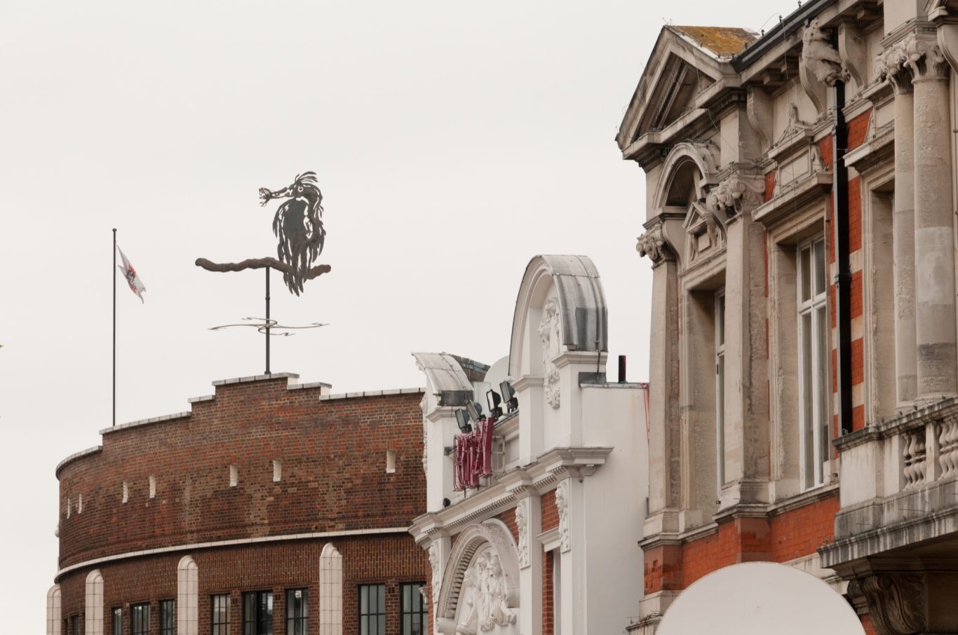 15. The River Effra Heron weather vane by Maggi Hambling, Brixton, London. October 15th, 2023.